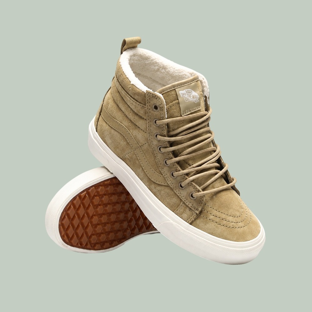 Vans Sk8-Hi MTE All Weather Suede High Top Khaki Tan Men 8/Women 9.5 NEW UNISEX